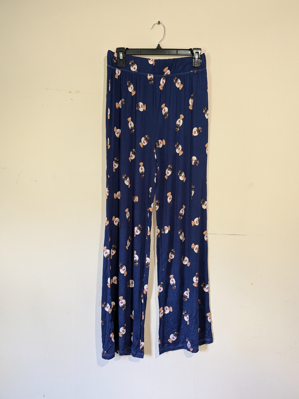 Tossed Flag Bear Women's Polo Ralph Lauren Navy Wide-Leg